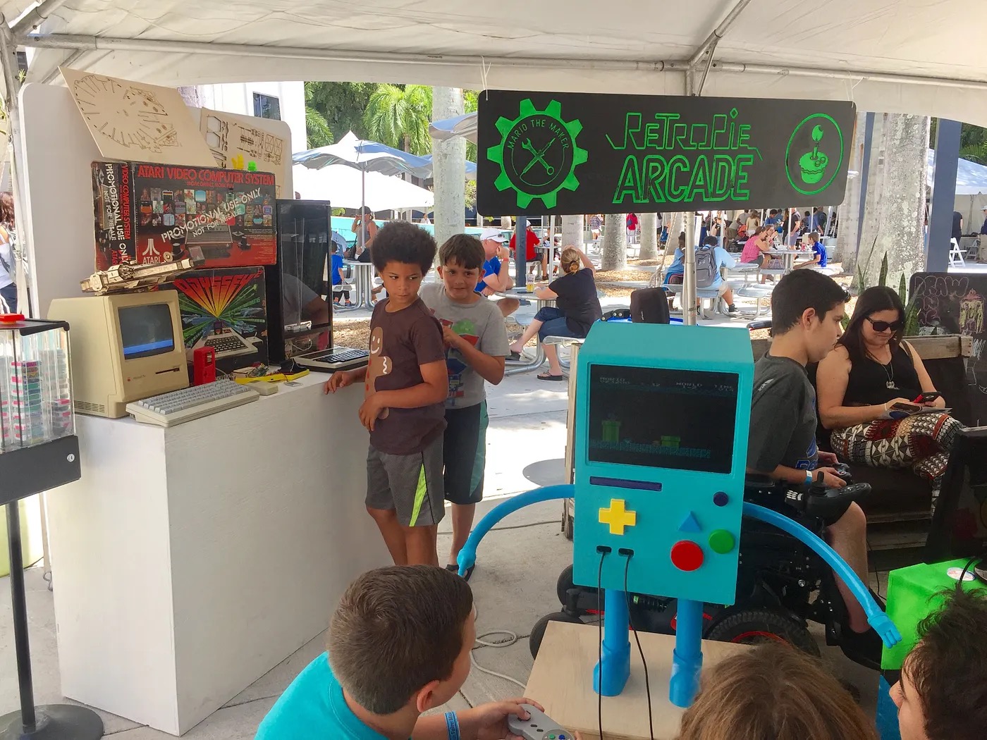 Testing the monitor fit inside BMO