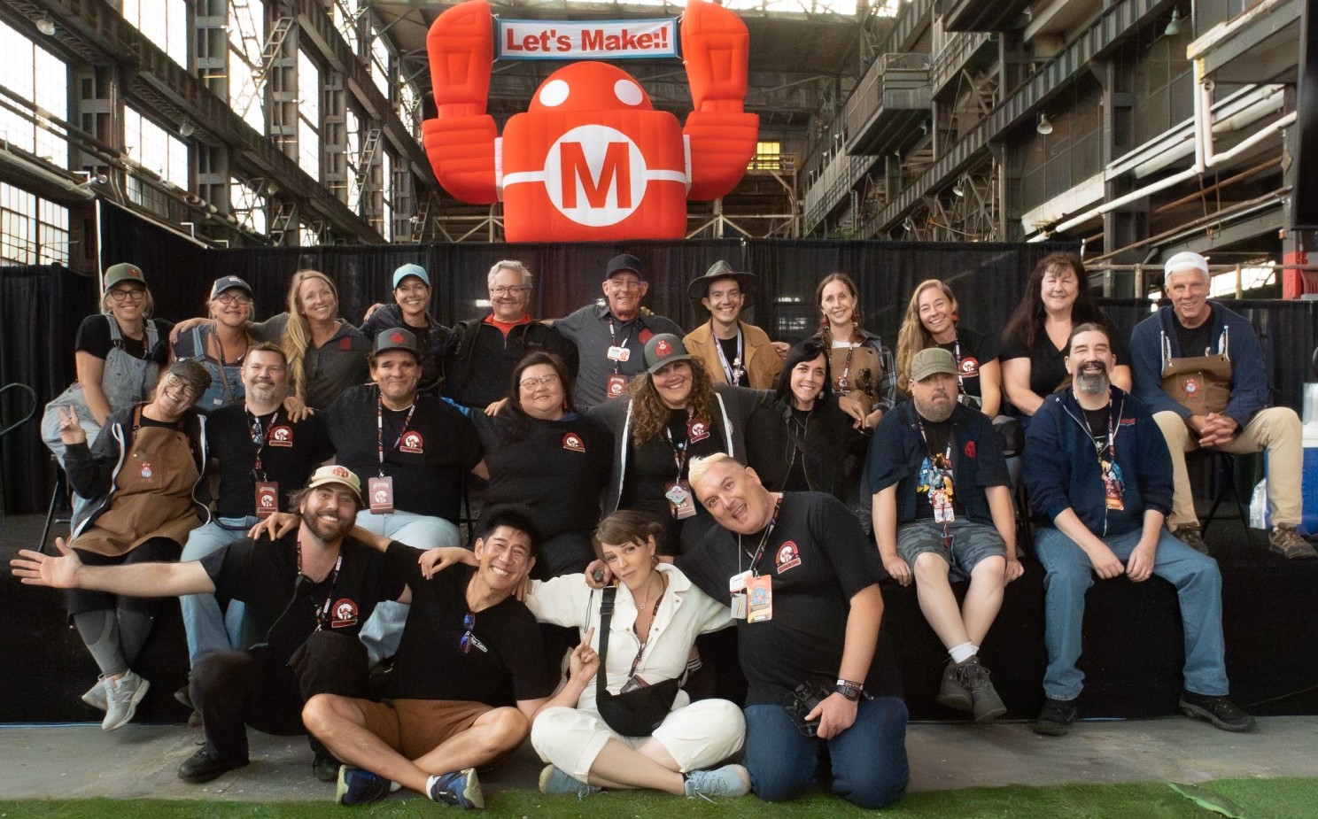Group photo with Makey mascot