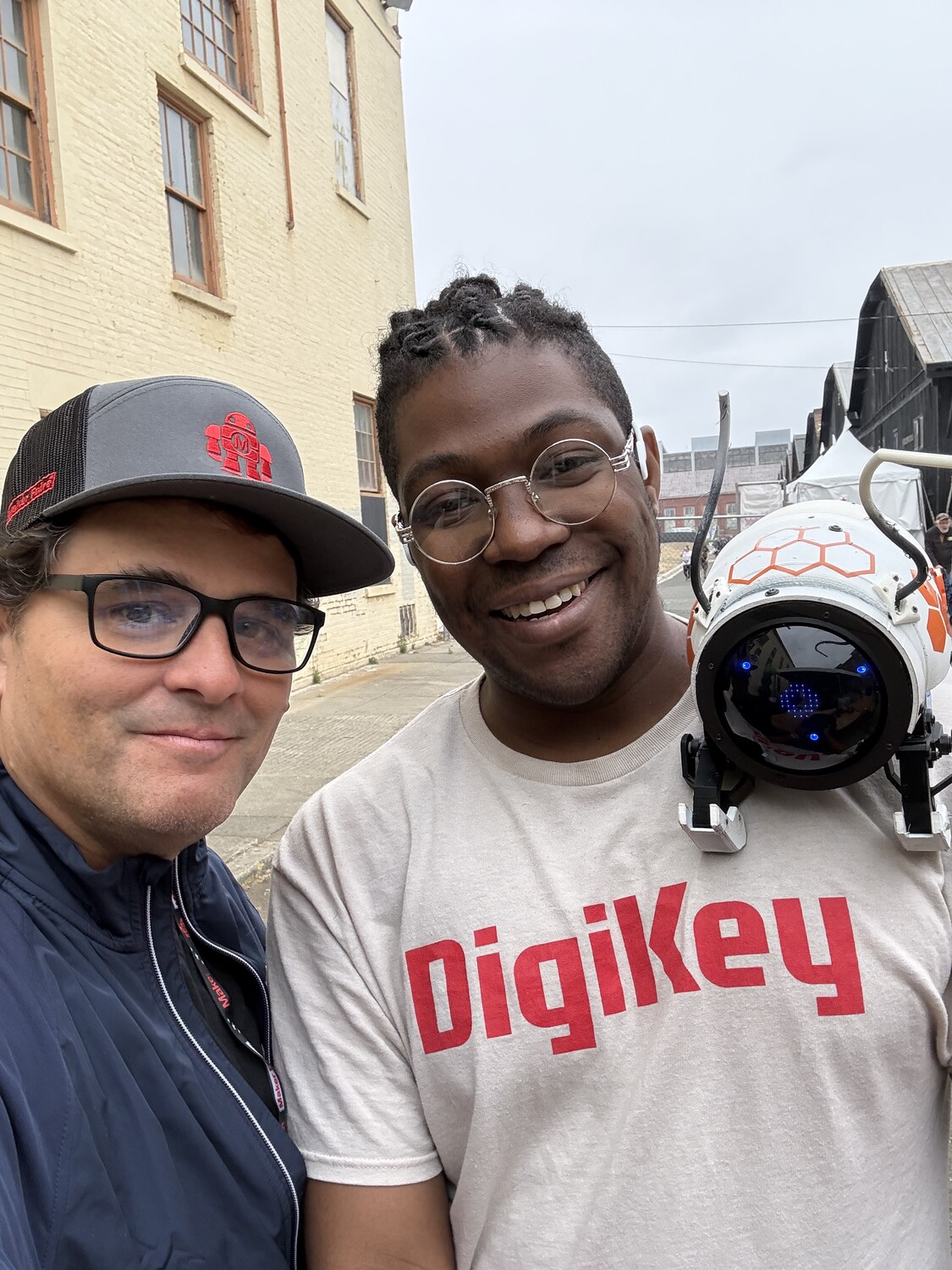 Jorvon Moss discussing robot design