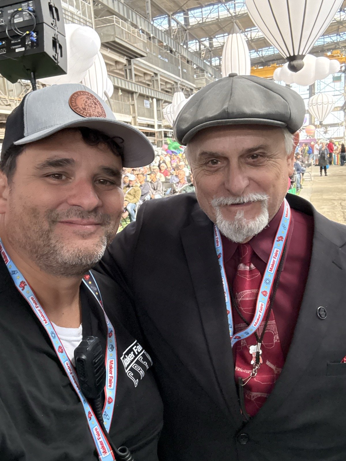 Selfie of Mario Cruz with John Law, co-founder of Burning Man