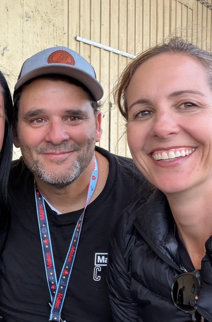 Selfie of Mario Cruz with Katie of the Maker Faire Bay Area crew