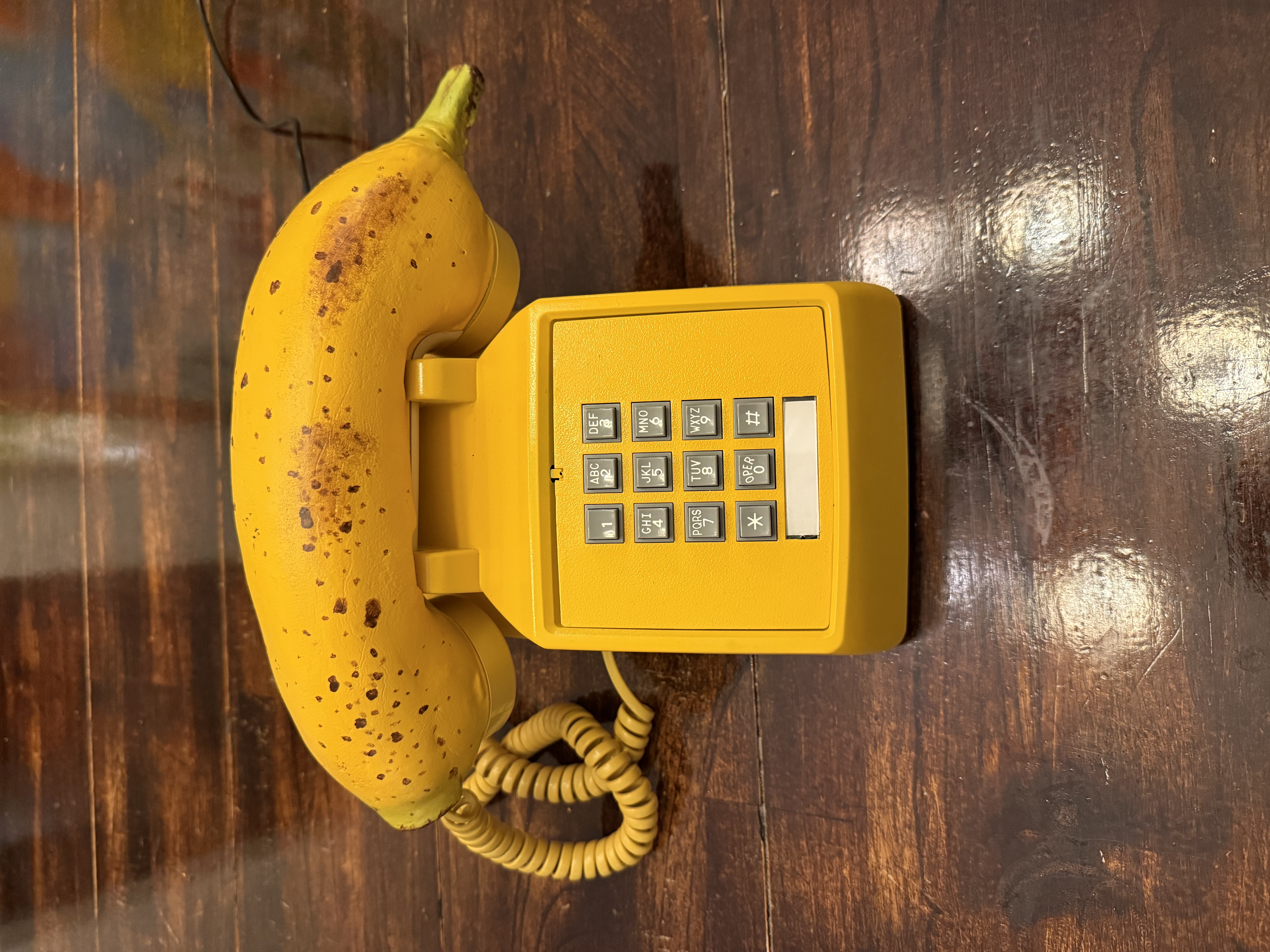 The Banana Poetry Phone from above